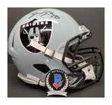Josh Jacobs Autographed Las Vegas Raiders Proline Full Size Speed Custom Helmet. Beckett Witness