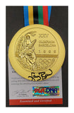 Larry Bird Autographed 1996 Olimpiada Barcelona Replica Medal. PSA/NDA Witness