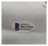 Joe Montana "I left My Heart in San Francisco" Autographed Red jersey Framed. Beckett Authentication