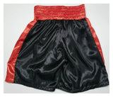 Floyd Mayweather Jr. "PRETTY BOY" Autographed "TITTLE"  Black & Red Boxing Trunks. Beckett