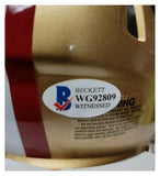 Jeff Garcia "San Francisco 49ers" Autographed Speed Gold Mini Helmet. Beckett