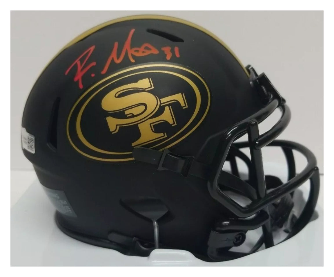 ebay riddell football helmets Raheem Mostert "San Francisco 49ers" Eclipse Riddell Speed Mini Helmet –  EMPIRE SPORTS USA