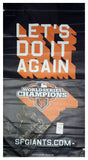 Pablo Sandoval "San Francisco Giants" 2012 World Series Street Banner . JSA Witness