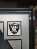 Howie Long "Raiders" Autographed Custom jersey frame size 32x40 Mat Finish Frame Color. JSA