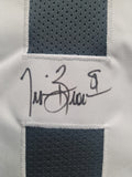 Tim Brown "Raiders" Autographed Black Custom jersey frame size 32x40 Mat Finish Frame Color. JSA