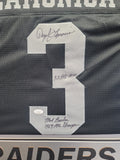 Daryle Lamonica "Raiders" Autographed Black Custom jersey frame outside size framed. JSA