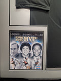 Jim Plunkett, Fred Biletnikoff, Marcus Allen "Super Bowl MVP's" Autographed Custom Jersey framed. JSA