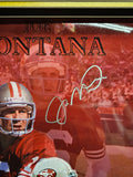 Joe Montana & Jerry Rice "SF 49ers" Autographed 16x20 photo w/SB Replica Rings frame. Fanatics Authentication