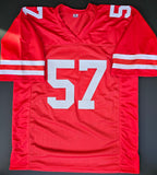 Dre Greenlaw "San Francisco 49ers" Autographed Red Custom Jersey size XL. Beckett Authentication