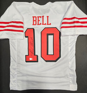Ronnie Bell "San Francisco 49ers" Autographed White Throwback Jersey Custom size XL. Beckett