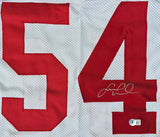 Fred Warner "San Francisco 49ers" Autographed White Custom Jersey Size XL. Beckett