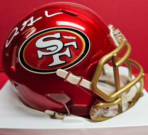 Dre Greenlaw "San Francisco 49ers" Autographed "Flash" Riddell Speed Mini Helmet. Beckett