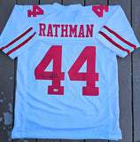 Tom Rathman Autographed "San Francisco 49ers" Custom White Jersey Size XL. Beckett