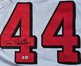 Tom Rathman Autographed "San Francisco 49ers" Custom White Throwback Jersey Size XL. Beckett