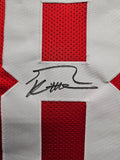 George Kittle "San Francisco 49ers" Autographed Red jersey Custom Framed. Beckett