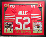 Patrick Willis "San Francisco 49ers" Autographed Red jersey Custom Framed, Includes two,  Beckett