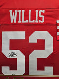 Patrick Willis "San Francisco 49ers" Autographed Red jersey Custom Framed, Includes two,  Beckett