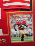 Patrick Willis "San Francisco 49ers" Autographed Red jersey Custom Framed, Includes two,  Beckett