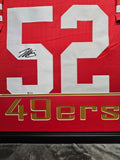 Patrick Willis "San Francisco 49ers" Autographed Red jersey Custom Framed, Includes two,  Beckett