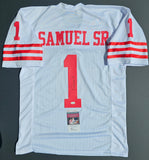 Deebo Samuel Sr. Autographed San Francisco 49ers White Custom jersey Size XL. JSA