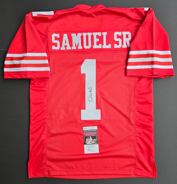 Deebo Samuel Sr. Autographed San Francisco 49ers Red Custom jersey Size XL. JSA