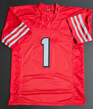 Deebo Samuel Sr. Autographed San Francisco 49ers Red Throwback Custom jersey Size XL. JSA
