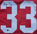 Roger Craig "San Francisco 49ers" Autographed Red Custom Jersey Size XL. Beckett Authentication