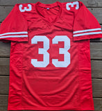 Roger Craig "San Francisco 49ers" Autographed Red Custom Jersey Size XL. Beckett Authentication