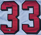 Roger Craig "San Francisco 49ers" Autographed White Throwback Custom Jersey Size XL. Beckett Authentication