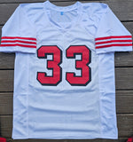 Roger Craig "San Francisco 49ers" Autographed White Throwback Custom Jersey Size XL. Beckett Authentication