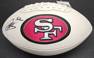 Patrick Willis "San Francisco 49ers & Hall of Fame" Autographed Football. Beckett