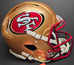 Patrick Willis "San Francisco 49ers" Autographed Throwback Full Size Proline Helmet. Beckett