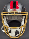 George Kittle "San Francisco 49ers" Autographed Full Size Riddell Replica Helmet Rivalries. Beckett Witness