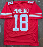 Eddy Pinero "San Francisco 49ers" Autographed Red Custom Jersey Size XL. Beckett