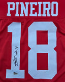 Eddy Pinero "San Francisco 49ers" Autographed Red Custom Jersey Size XL. Beckett