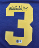 Will Richard "Golden State Warriors" Autographed Marin Blue Jersey SZ XL. Beckett