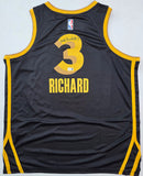 Will Richard "Golden State Warriors" Autographed Marin Blue Jersey Size XL. Beckett