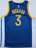 Will Richard "Golden State Warriors" Autographed Blue & Yellow Jersey Size XL. Beckett