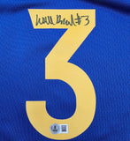 Will Richard "Golden State Warriors" Autographed Blue & Yellow Jersey Size XL. Beckett