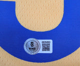 Will Richard "Golden State Warriors" Autographed Yellow & White Jersey Size XL. Beckett