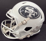 Fred Warner "San Francisco 49ers" Autographed Riddell Full Size Replica Salute to Service White Speed Helmet. Beckett