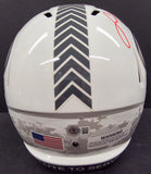 Fred Warner "San Francisco 49ers" Autographed Riddell Full Size Replica Salute to Service White Speed Helmet. Beckett