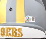 Fred Warner "San Francisco 49ers" Autographed Riddell Full Size Replica Slate Speed Helmet. Beckett