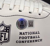 Merton Hanks "San Francisco 49ers" Autographed white Panel Football. Beckett