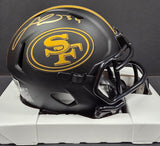 Fred Warner "San Francisco 49ers" Autographed Riddell Eclipse Speed Mini Helmet. Beckett