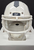 Fred Warner "San Francisco 49ers" Autographed Riddell White Salute to Service Speed Mini Helmet. Beckett