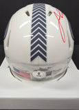 Fred Warner "San Francisco 49ers" Autographed Riddell White Salute to Service Speed Mini Helmet. Beckett
