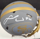 Fred Warner "San Francisco 49ers" Autographed Riddell Grey SLATE Speed Mini helmet. Beckett