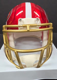 Fred Warner "San Francisco 49ers" Autographed Riddell Red FLASH Speed Mini helmet. Beckett