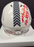 Merton Hanks "San Francisco 49ers & Super Bowl Champion" Autographed Riddell White Salute to Service Mini Helmet, Beckett